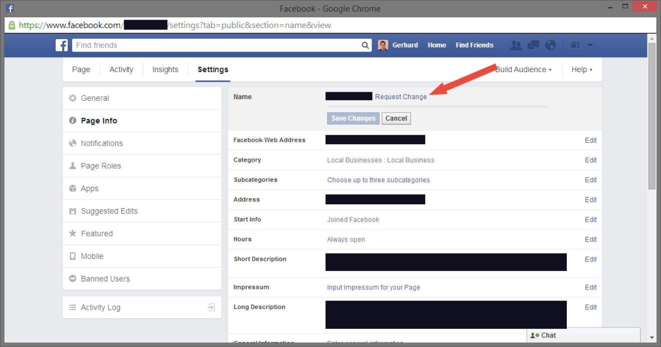 Will Facebook soon let you change the name of your page?
