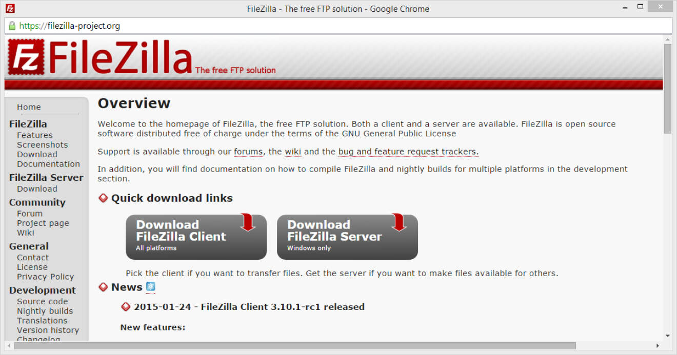 Filezilla ohne Spyware und Adware herunterladen